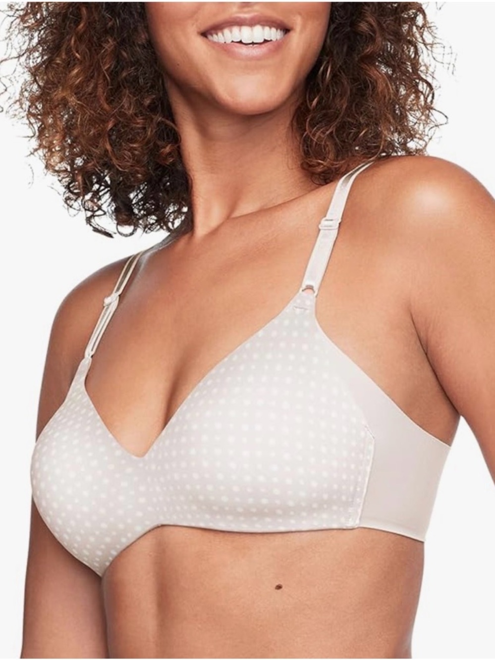 Warner's No Side Effects Underarm-Smoothing Comfort Wireless Bra Beige Size 36C